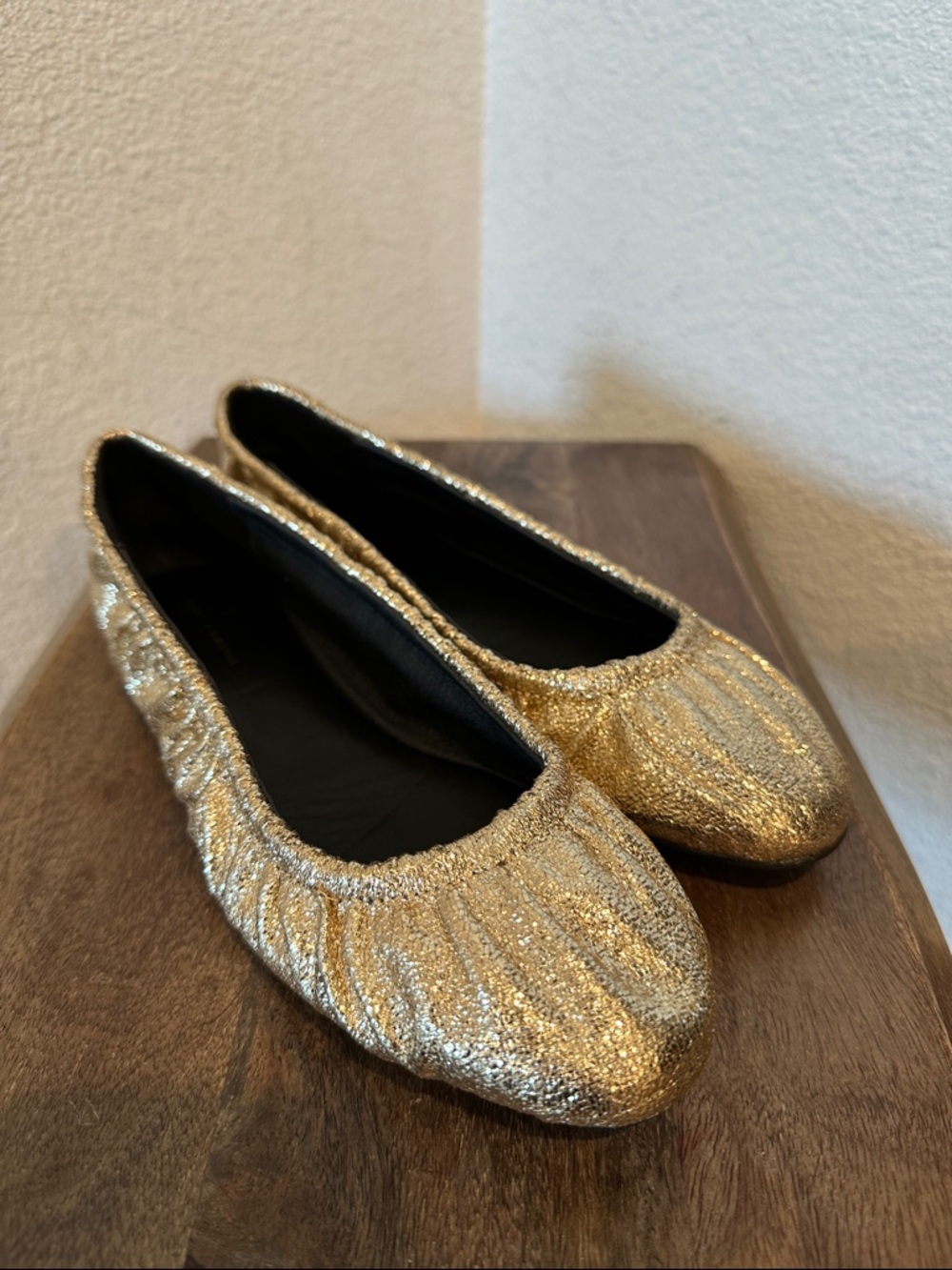 Rebecca Minkoff Gold Metallic Ballet Flats Women’s Size 6.5